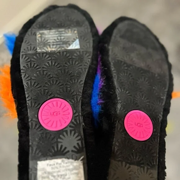 UGG Fluff Yeah Party Spots Slippers size 10 NWT - Picture 6 of 11